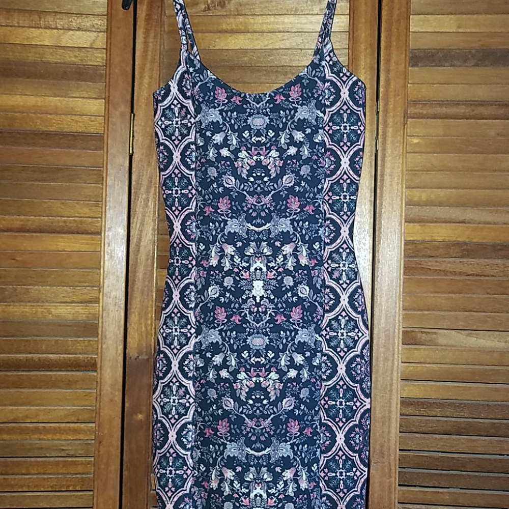 Topshop Flower Garland Bodycon Dress